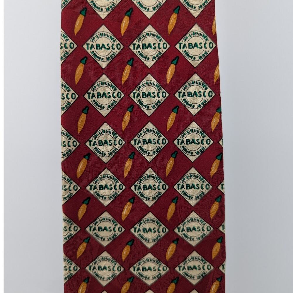 Vintage 100% Silk TABASCO Necktie Made in USA